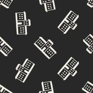 doodle house seamless pattern background N40