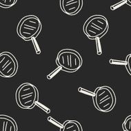 doodle magnifier seamless pattern background N5