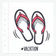 Doodle Flip Flops Icon