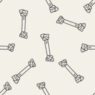 doodle dog food bone seamless pattern background N6