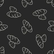 doodle bread seamless pattern background N10