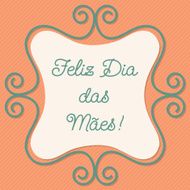 Portuguese doodle frame card in vector format N3