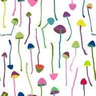 Hallucinogenic mushrooms seamless pattern N3