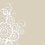 Flower vector ornament background N3