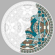coloring book page for adults - zendala N24