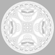 coloring book page for adults - zendala N25