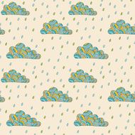 Rain seamless background