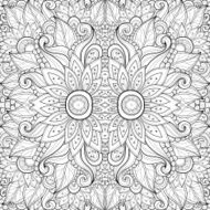 Vector Seamless Abstract Black and White Tribal Pattern N94