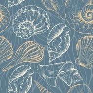 Shell seamless pattern N7