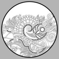 coloring book page for adults - zendala N26