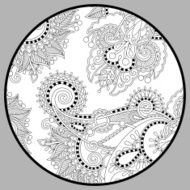 coloring book page for adults - zendala N27