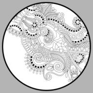 coloring book page for adults - zendala N28