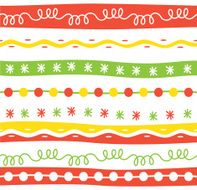 set of colorful border