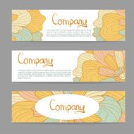 Vector stylish floral banners