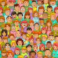 cartoon people pattern N2