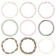 Set of hand drawn vector frames Doodle frames collection N5