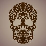 Ornamental art of a skull N5