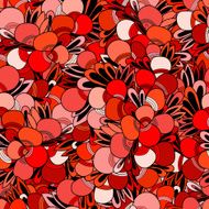 Seamless abstract red wave hand-drawn pattern waves background