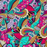 Seamless pattern abstract background with colorful ornament Hand draw illustration