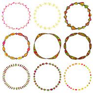 Hand Drawn Frames 9 in set Vector Illustration N3