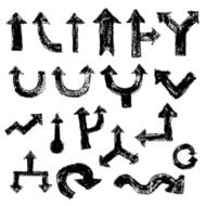 Set of grunge vector hand drawn arrows Vector EPS10 N2