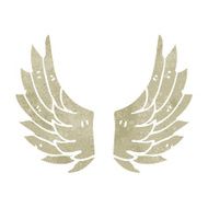 retro cartoon angel wings N5