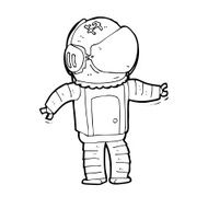 Cartoon Astronaut N197