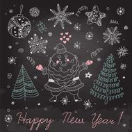 Set of Christmas elements for design N2