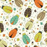 Cute bugs seamless N2