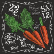 ripe carrots vector logo design template fresh vegetables food or