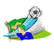 Brazilian soccer fans Vector Illustration