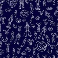 Seamless pattern UFO-2