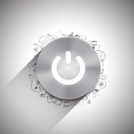 Metal button with other doodle design elements N3