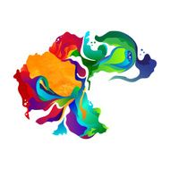 Vector paint abstract background