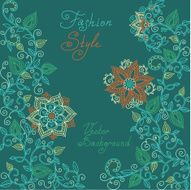vector red and green floral pattern N3