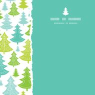 Holiday Christmas trees square torn seamless pattern background