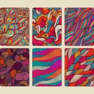 Six panel with wave decor N2