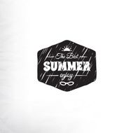 Retro summer label doodle sketch style vintage calligraphic design card N14