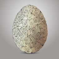 Doodles ornament easter egg background N6