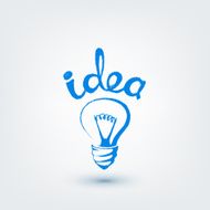 Vector design element Hand drawn light bulb N2