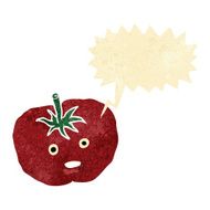 cartoon tomato with speech bubble N60