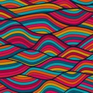 wave hand-drawn pattern