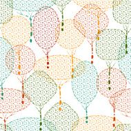 Seamless texture with decorative trees