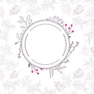 Floral vector frame isolated