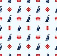 Seamless pattern with nautical elements N7
