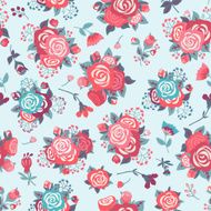 Seamless pattern with a bouquet of roses N4