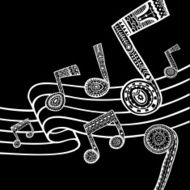 Music black and white background