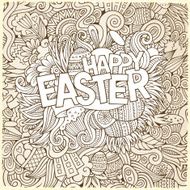 Easter doodles elements vector illustration N3