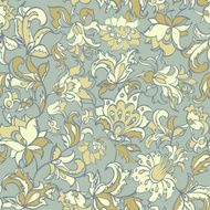 ethnic flowers seamless vector pattern N4