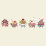 Cupcake pattern border N3